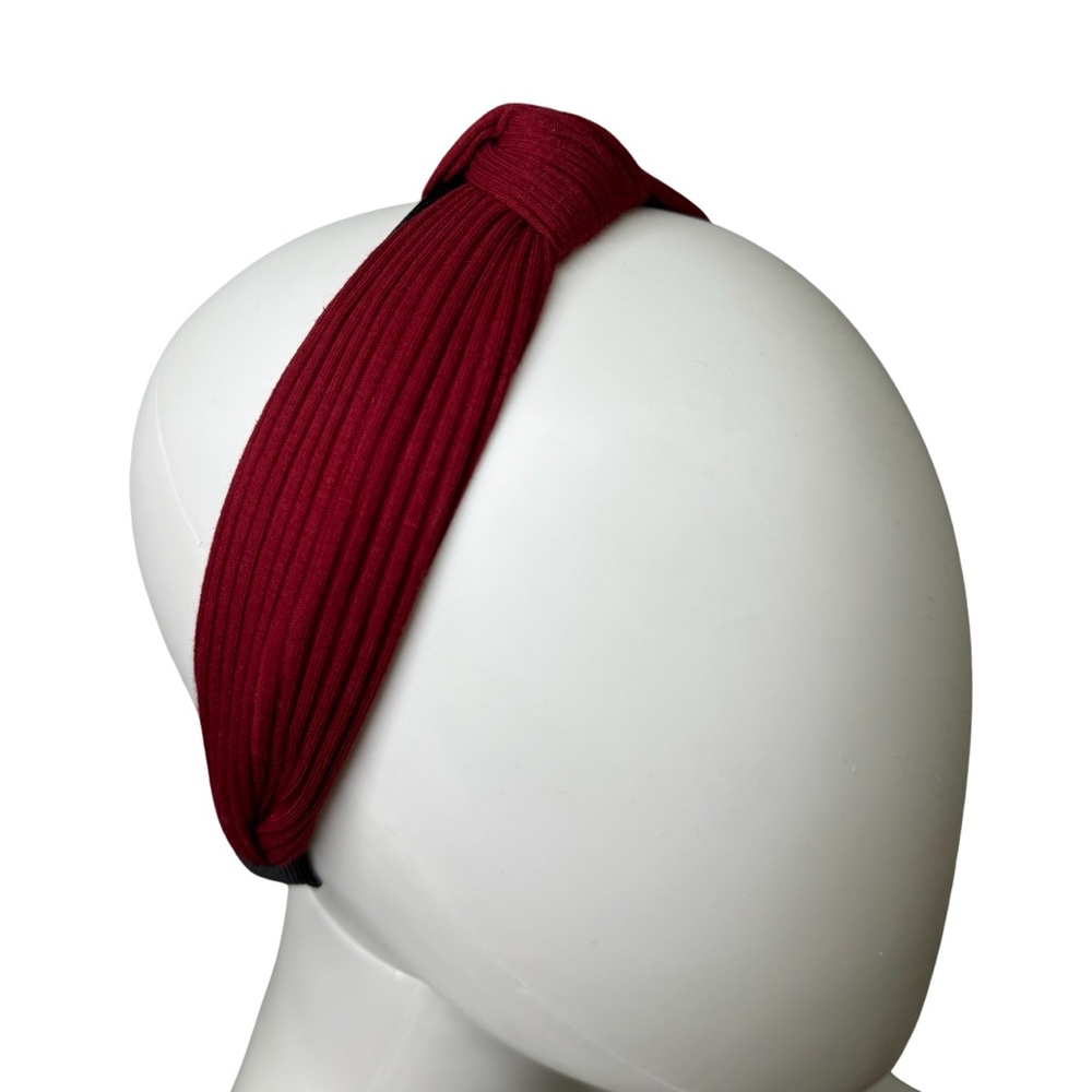 Burgundy Red Fabric Knot headband